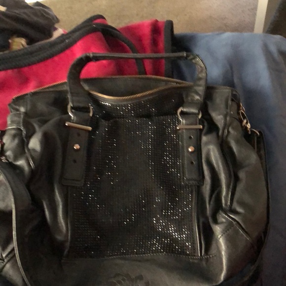 Black Hobo Bag with tasteful accents and bling. - Picture 9 of 9